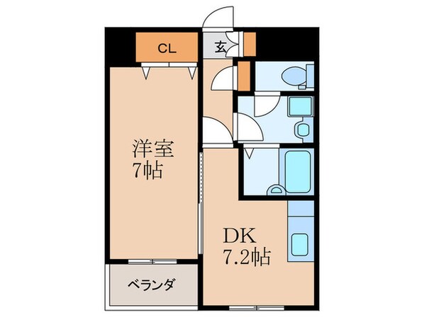 ＭＤＩインターフェイス竪町の物件間取画像